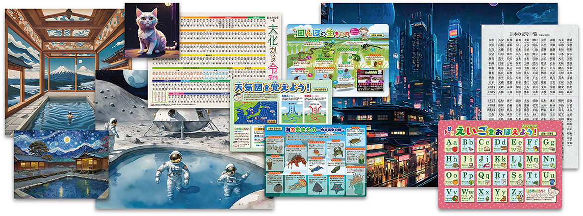 色々なサイズのお風呂ポスター